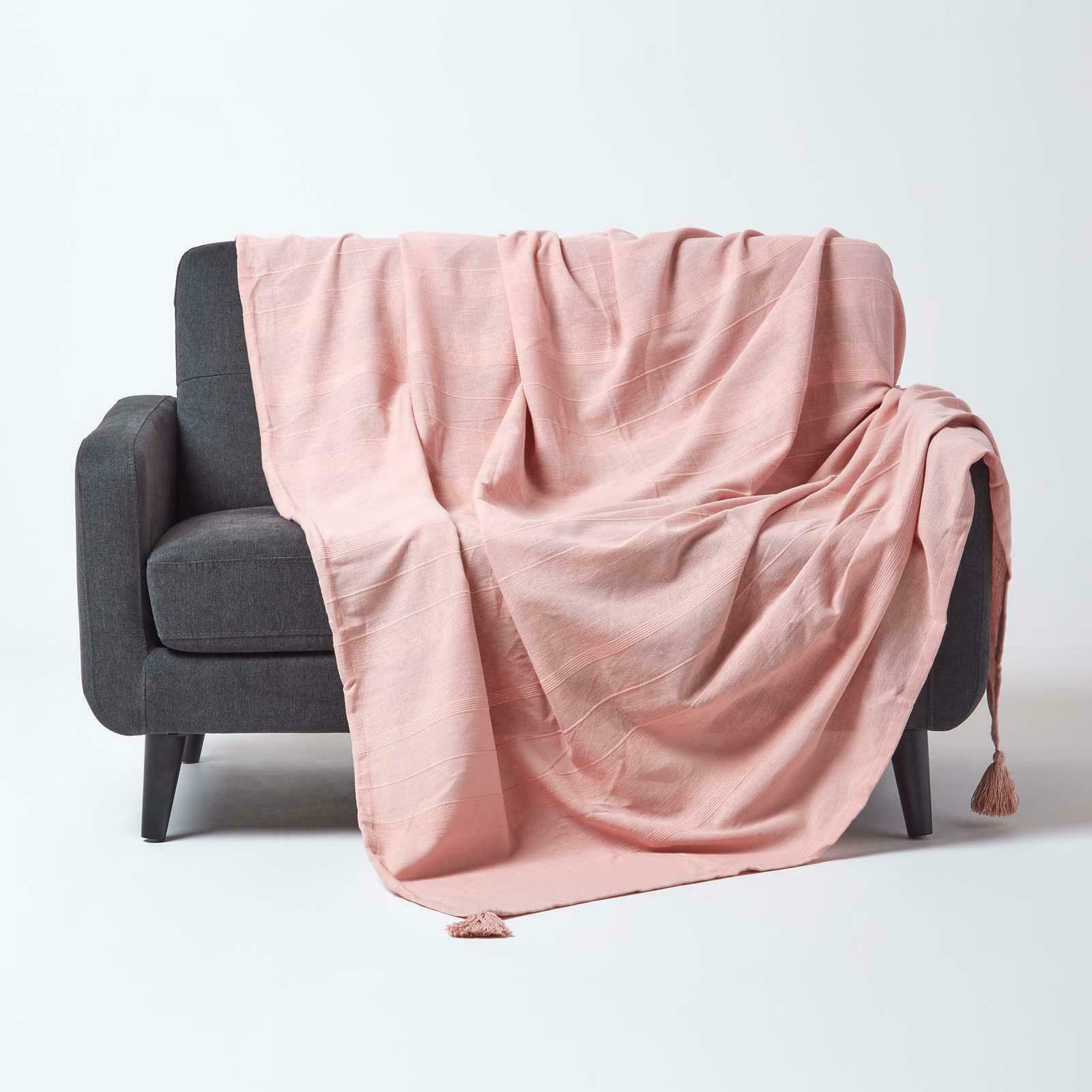 Extra Large Cotton Throws for Sofas Settee Bedspread Bed Covers Blankets