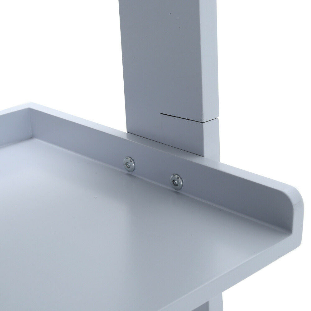 5 Tiers Ladder Wall Shelf Bookcase Shelving MDF Wood Storage Display Stand Home