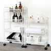 3/4 Tier Rolling Cart Kitchen Bathroom Storage Trolley Rack Metal Mesh Shelf