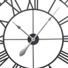 Large Metal Home Wall Clock Big Roman Numberals Giant Open Face 80cm Round