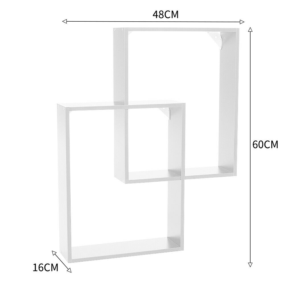 Modern Decor Wall Floating Shelves Book Display Shelf Storage Cube Box Shelving