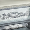 Clear Glass Coffee Table Rectangle Tempered Floral Luxury w/ Shelf Living Room