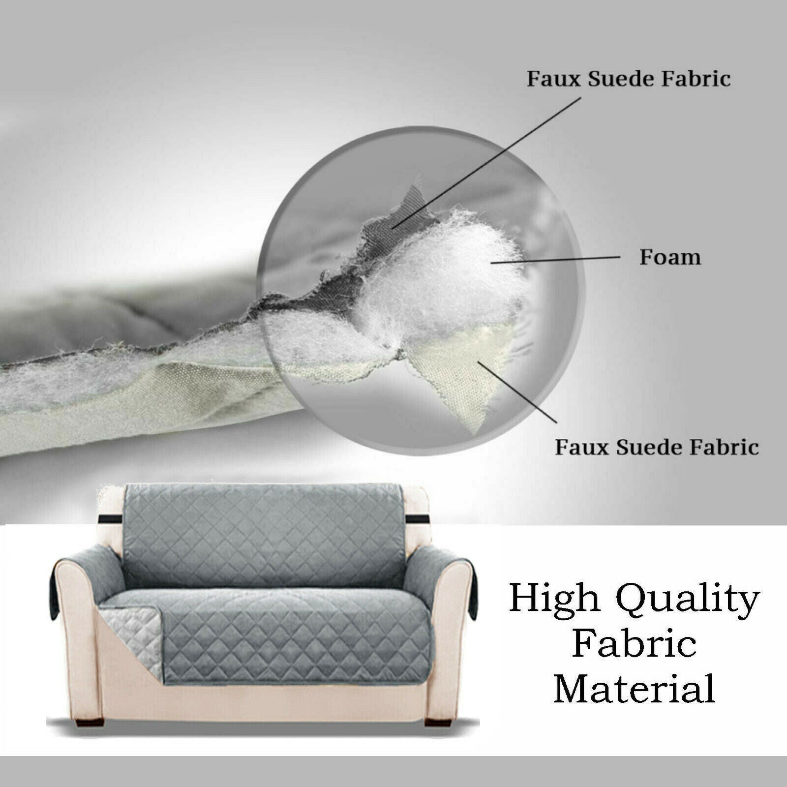 Sofa Covers Quilted Throw Washable Anti Slip Cover Couch Furniture Protector Pet