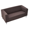 3 Seater Brown Linen Fabric Sofa Armchair Settee Couch Removable Sofa Cover