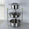 3/5 Tier Kitchen Pan Stand Saucepan Pot Rack Chrome Storage Organiser Shelf Unit