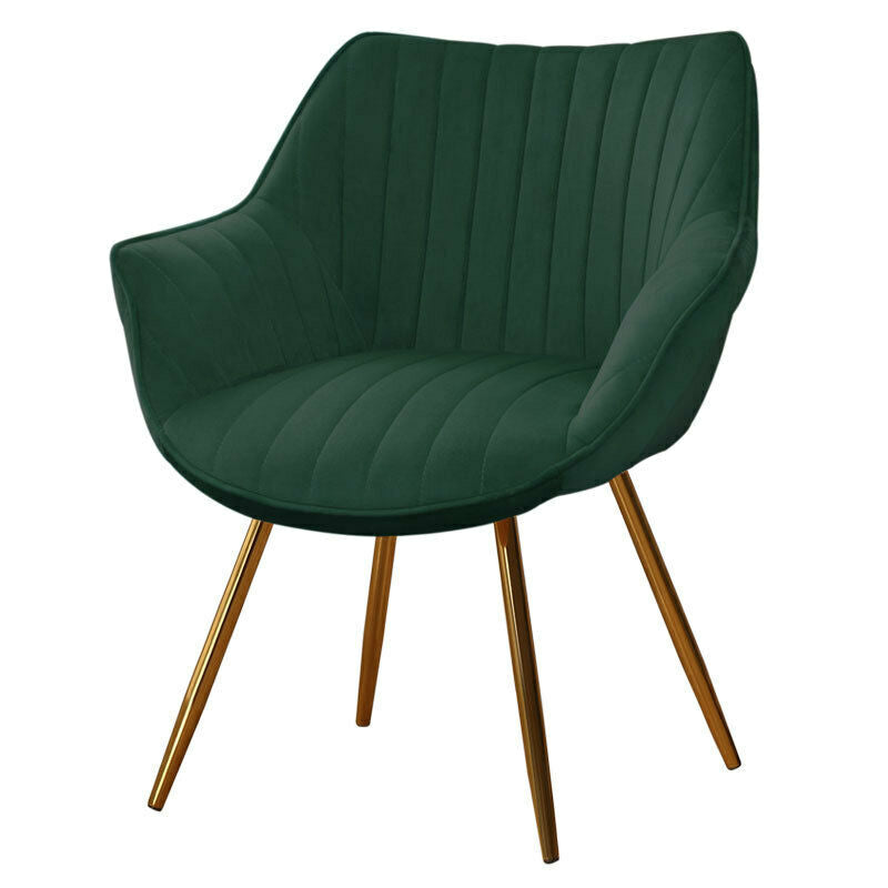 2pcs Accent Backrest Dining Chairs Padded Armchair Tub Lounge Chair Metal Legs