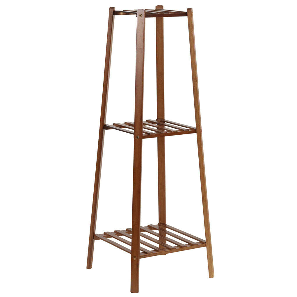 Bamboo 2/3/4 Tier Tall Plant Stand Pot Holder Garden Flower Rack Display Vintage