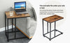 Industrial Sofa Table End Table C-Shape Side Table Coffee Laptop Table Rustic