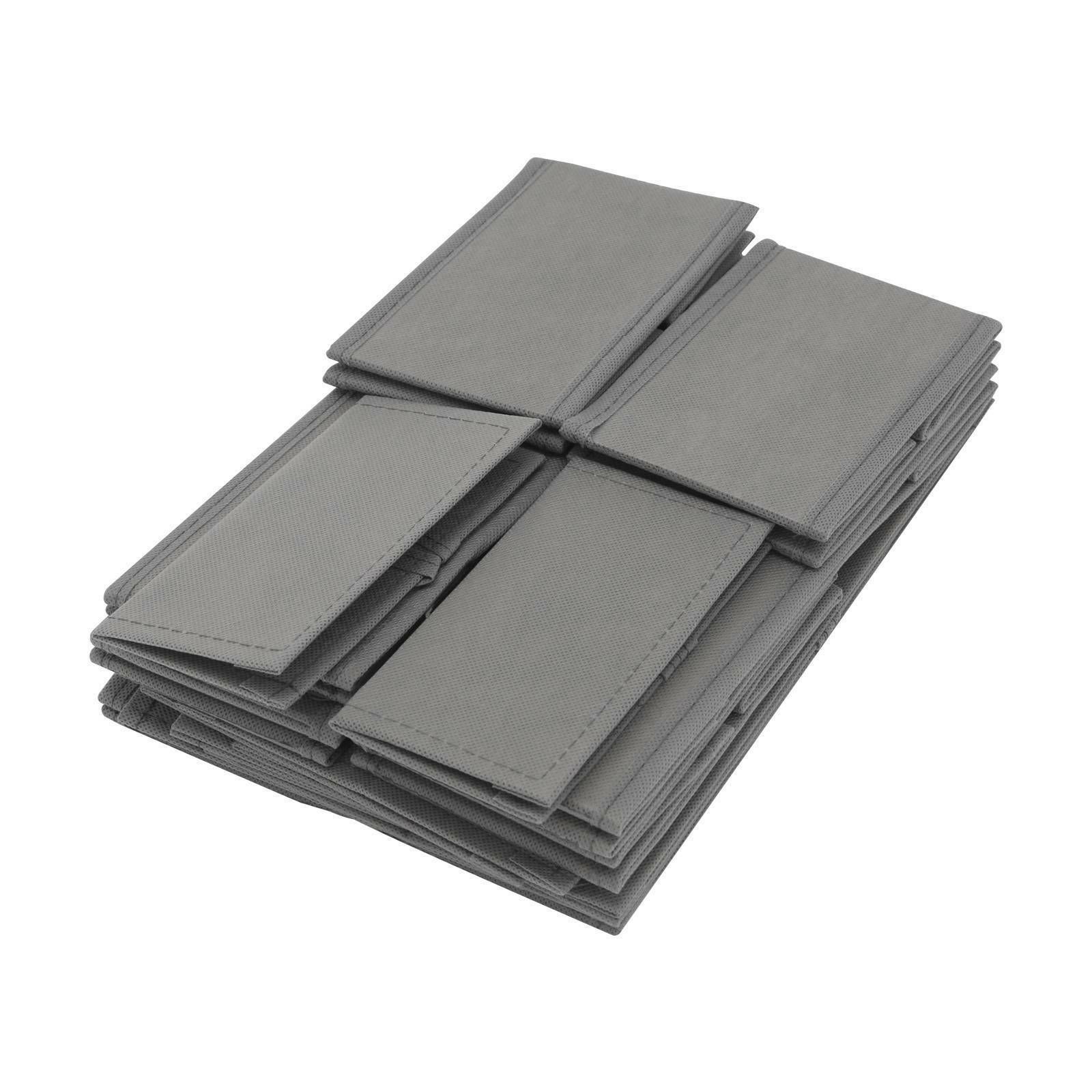 Set of 8 Drawer Organisers Fabric Box Wardrobe Drawer Inserts Clothes Storage UK