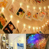 30 LED Hanging Picture Photo Peg Clip Fairy String Lights Party Bedroom Decor