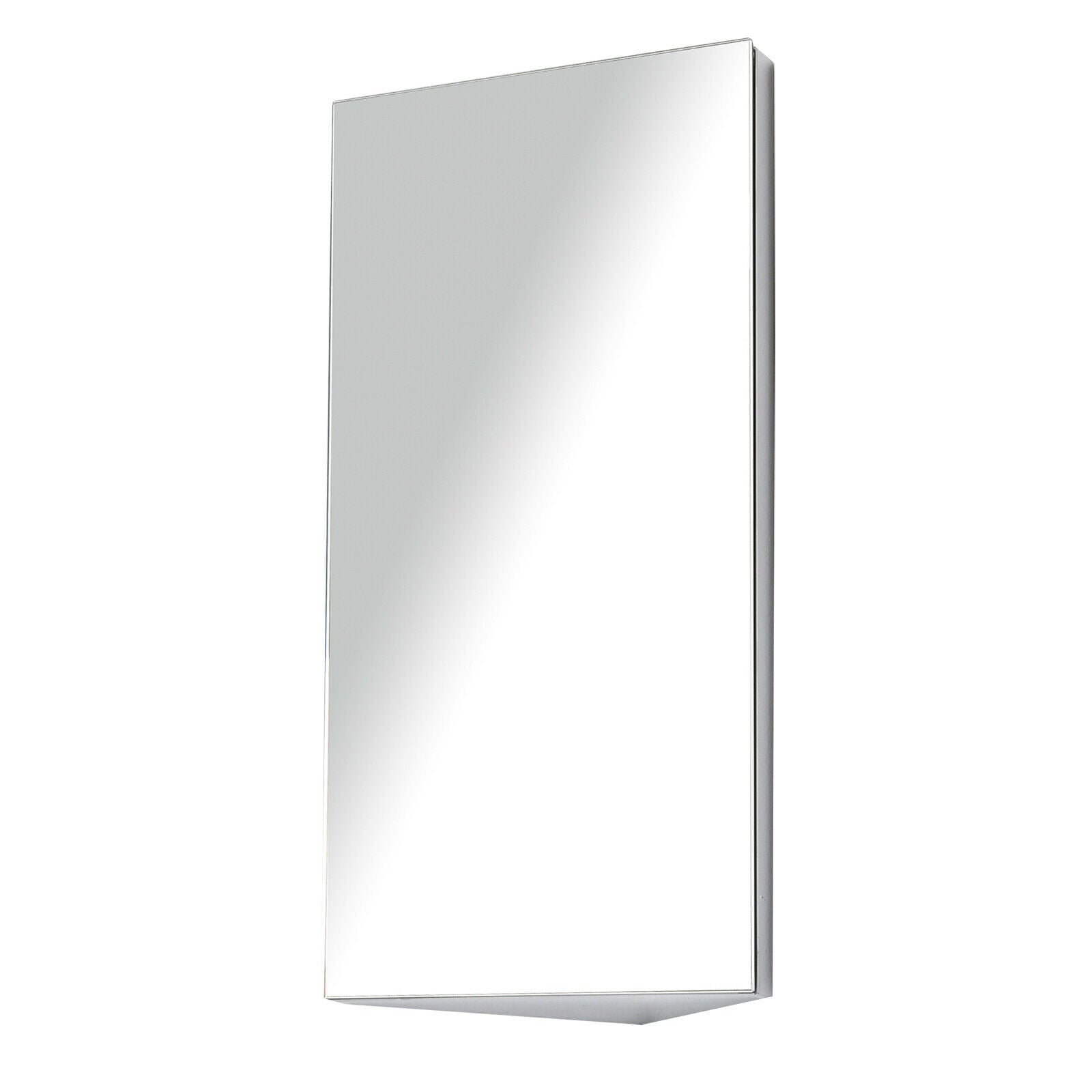 Bathroom Corner Wall Mirror Storage Cabinet Cupboard Stainless Steel