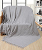 100% Cotton Chevron Throw Blanket For Sofa Bed Settee Large With Tassel 3 Sizes