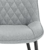 2XDining Chairs Kitchen Chairs Living Room Chairs Linen with Padded Seat Grey