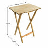 Folding Snack Table Wooden Natural Desk Foldable Portable Dining Laptop Coffee