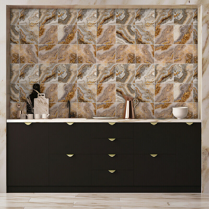 10-90X Mosaic Wall Tile Sticker Bathroom Kitchen Home Decal Decor Self Adhesive