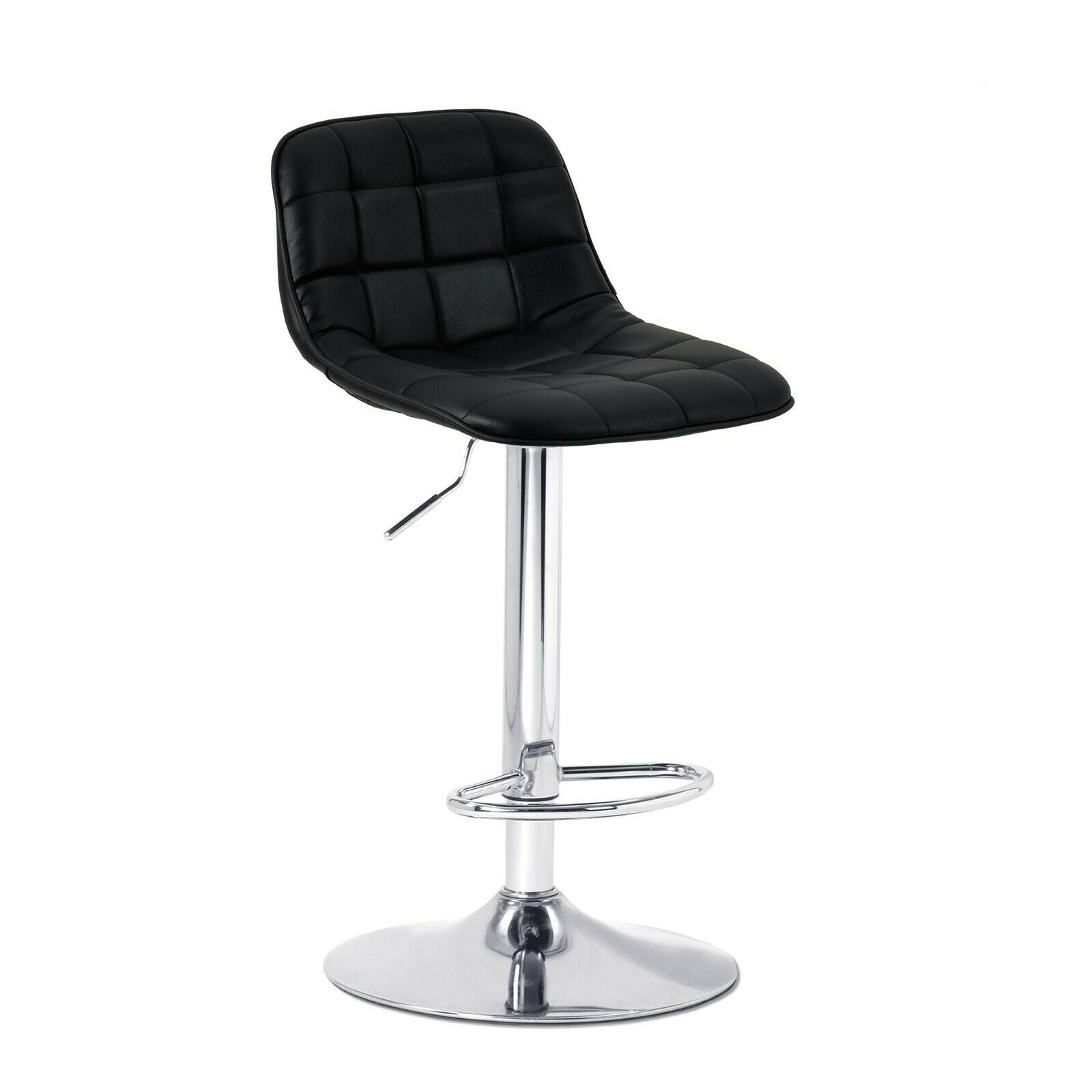 2×Bar Stools Leather / Velvet Chairs Breakfast Chair Swivel Gas Lift Adjustable