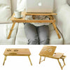 Bamboo Adjustable Portable Laptop Lazy Table Stand Lap Sofa Bed PC Notebook Desk