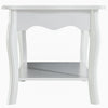 Wooden Coffee Tea Table Modern White Shelf Storage Living Room Home Furniture