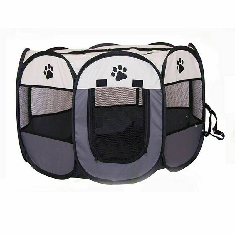 Large Fabric Dog Crate Cat Cage Pet Travel Carrier Puppy Play Pen Foldable Tent