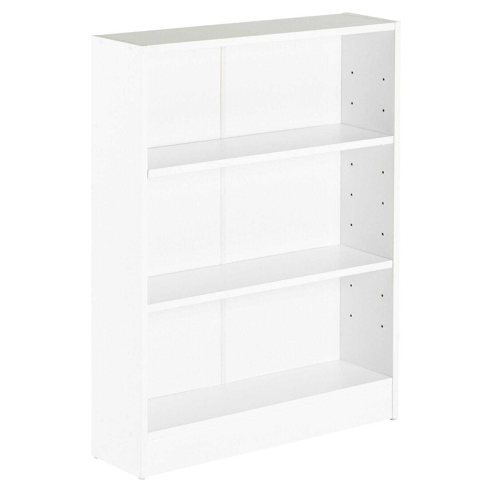3 TIER WHITE WOODEN FREESTANDING BOOKCASE/BOOKSHELF STORAGE UNIT SHELF