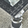 Clear Glass Coffee Table Rectangle Tempered Floral Luxury w/ Shelf Living Room