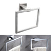 Modern Bathroom Square Towel Rack Towel Ring Holder Chrome Wall Mounted