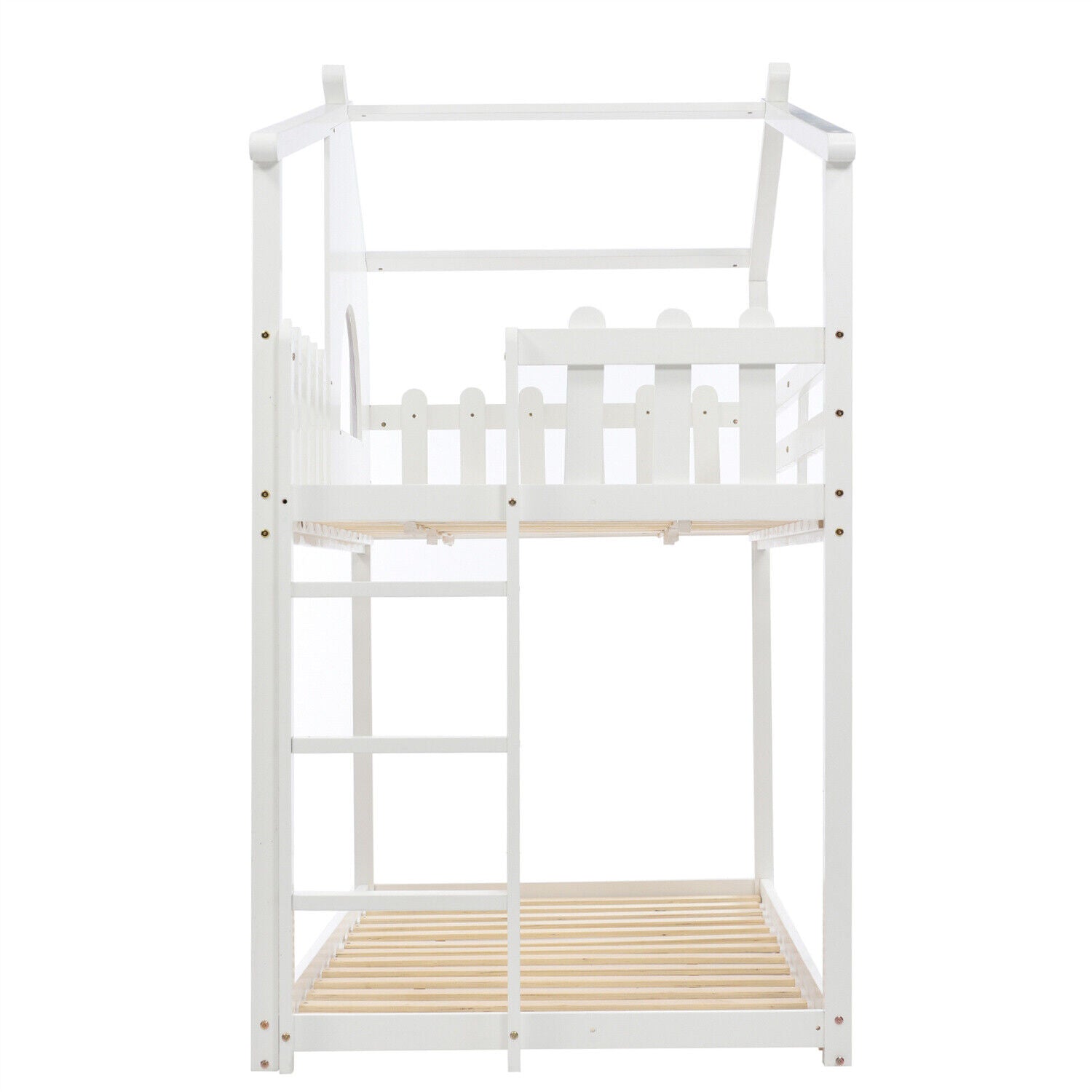 3ft Children's Bunk Beds Solid Pine Wood Kids Treehouse Single Bed Frame HT