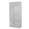 White High Gloss Bedroom Furniture.Wardrobe, Chest of Drawers