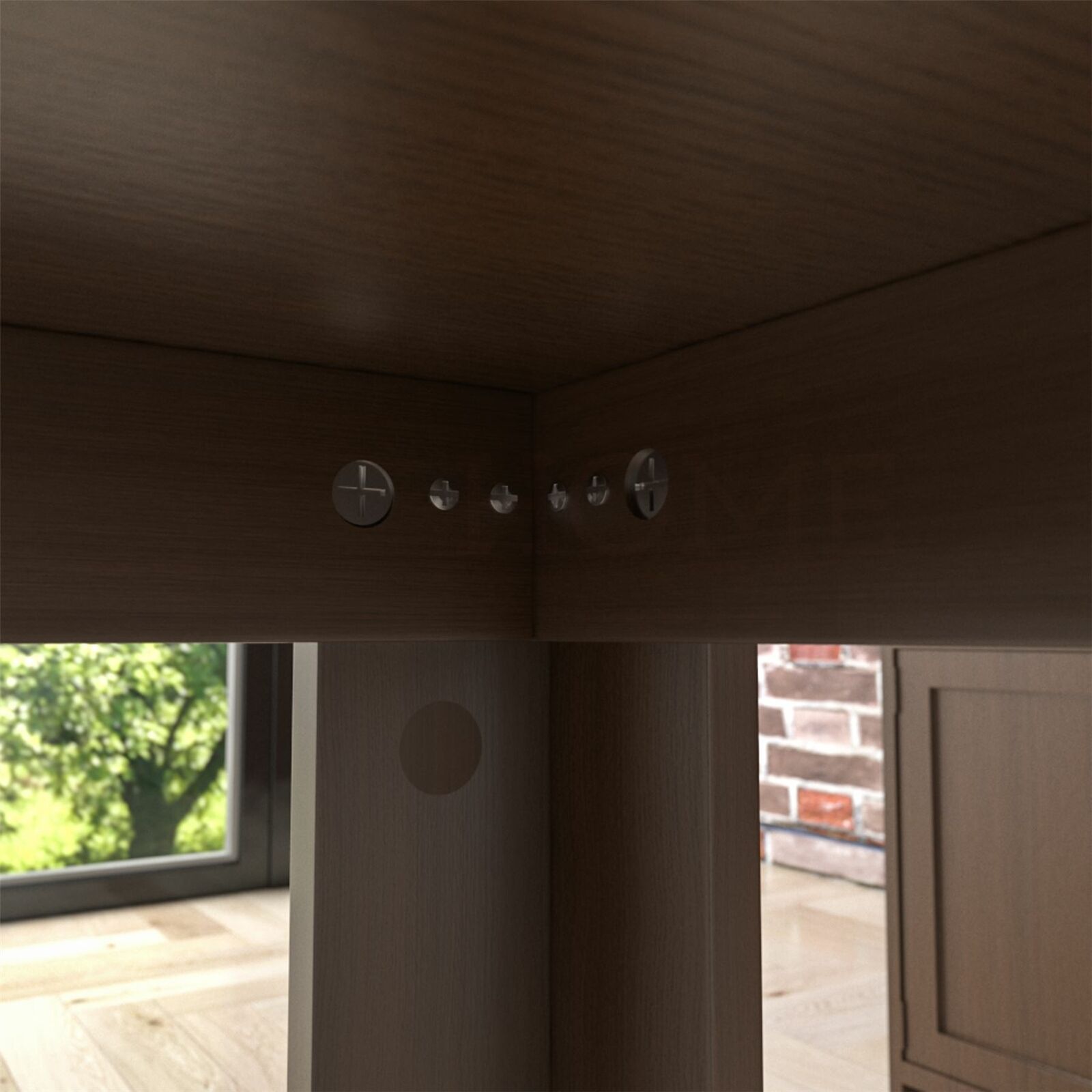 Dining Table 4 Seater Kitchen Wood MDF Dining Room Seat Home Furniture Walnut