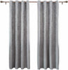 2X Curtain pair thermal blackout damask eyelet Curtains for Bedroom dark grey