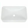 Modern Rectangle Bathroom Countertop Gloss White Basin Cloakroom Wash Sink