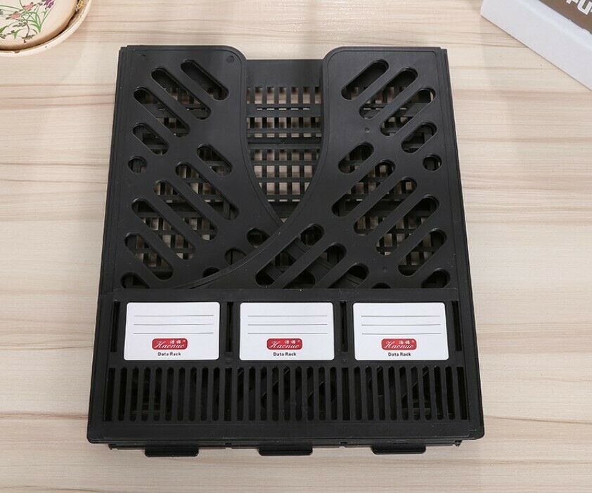 3 Tier Plastic Office Desk Document File Magazine Paper Organiser Holder Rack UK