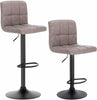 2x Bar Stools Bar Chairs Breakfast Stools for Kitchen Leather Adjustable Swivel