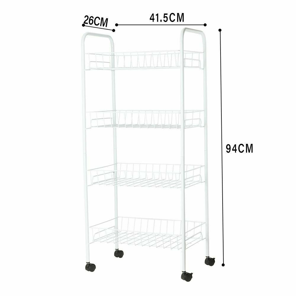 2/3/4/5 Tier Kitchen Storage Rack Wheel Trolley Vegetable Fruit Cart Drawer UK