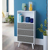 3 Drawers/4 Cubes Storage Units/ Bedside Storage Cabinet Home Decoration