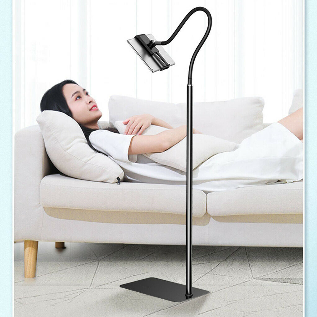 Floor Stand Height-Adjustable Gooseneck for 5-10.6 Inch Tablets iPad Large Base
