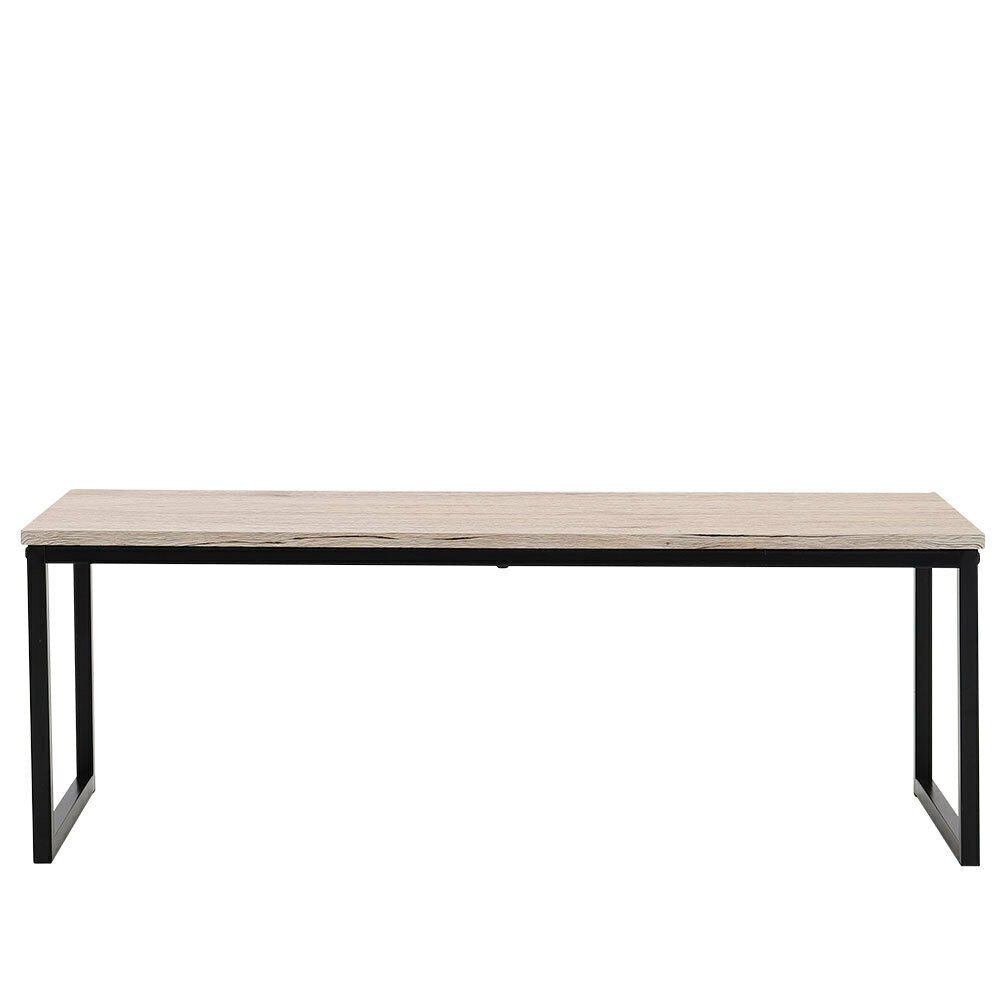 Set of 2 Coffee Tables Side Table Industrial Wooden Top Metal Frame Furniture