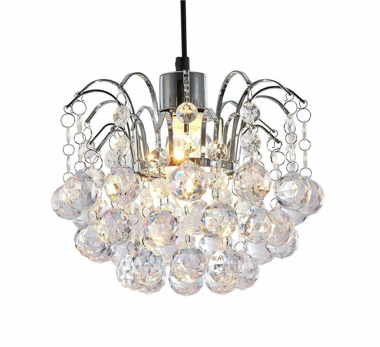 Modern Chandelier Acrylic Crystal Light Shades Beaded Droplet Ceiling Pendant