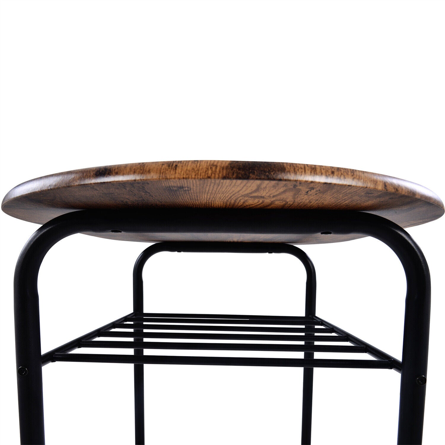 3pcs Dining Table Set and 2 Stools Breakfast Bar for Dining Room/ Kitchen HT