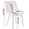 2xDining Chairs Kitchen Living Room Chairs with Velvet Counter Chairs Light Grey