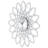 50cm Clear Diamante Beaded Jewelled Black Metal Spike Sunburst Wall Clock UK