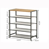 5 Layers Shoe Rack Storage Shelf Organizer Footwear Metal Mesh Shelves Stand UK
