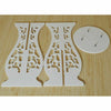 Small Round Side Table Beside Tea Coffee Lamp Plant Stand Modern White Furniture