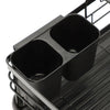 2 Tier Dish Drainer Kitchen Wire Cutlery Draining Holder Drip Plate Rack Tray