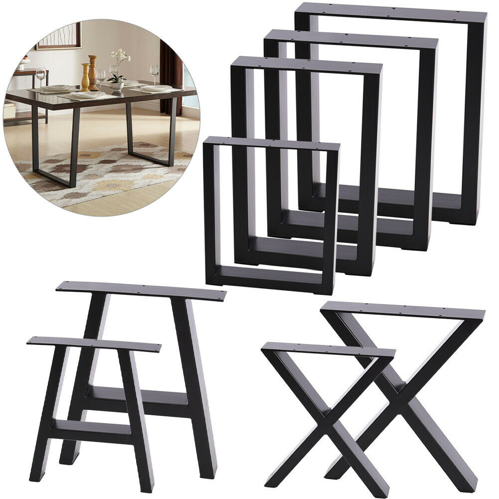 2x Industrial Metal Table Legs Heavy Duty Steel Frame Legs Bench Desk Table Base