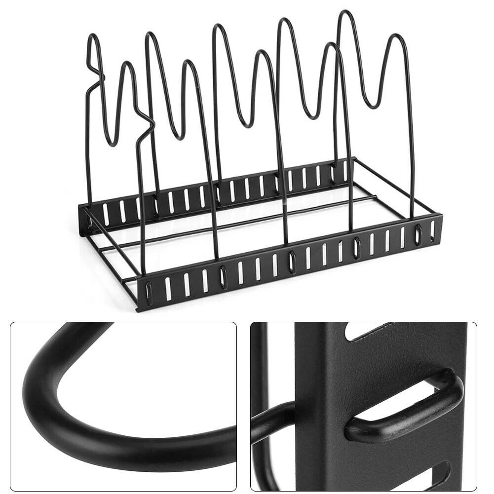 5-Tier Pot Storage Rack Pan Stand Saucepan Holder Cookware Organiser Kitchen