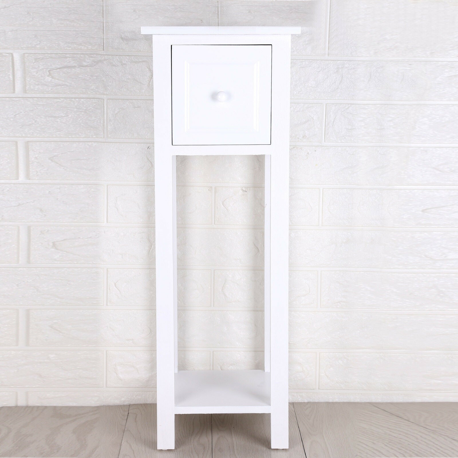 Telephone Bedside Table Nightstand Cabinet with Shelf for Bedroom Livingroom