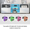 White Modern TV Stand Sideboard Cabinet Matt Body High Gloss Doors LED Lights