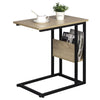 Snack Table C Shaped Vintage Laptop Holder Coffee Bed Sofa Side Desk MDF Metal