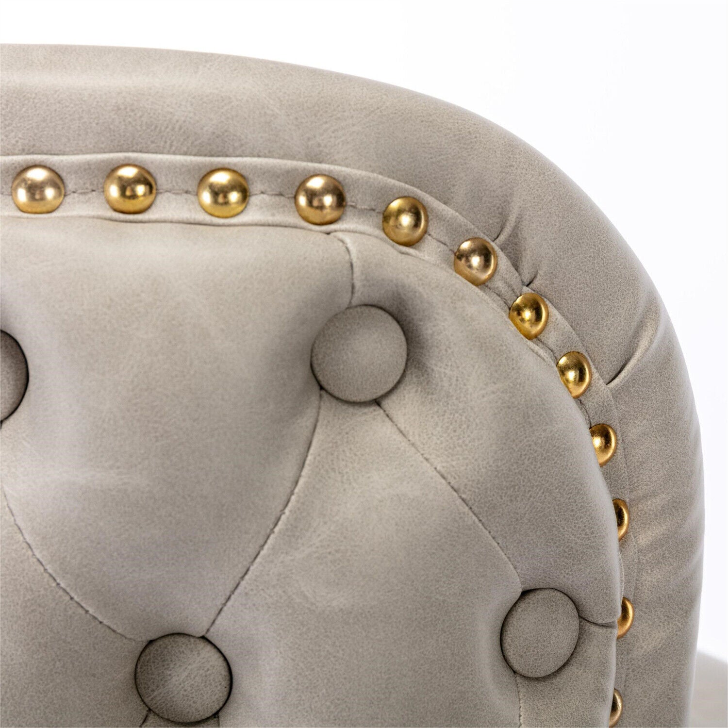 Bar Stools Set of 2 Adjustable Height Swivel PU Leather Pub Bar Chairs Beige